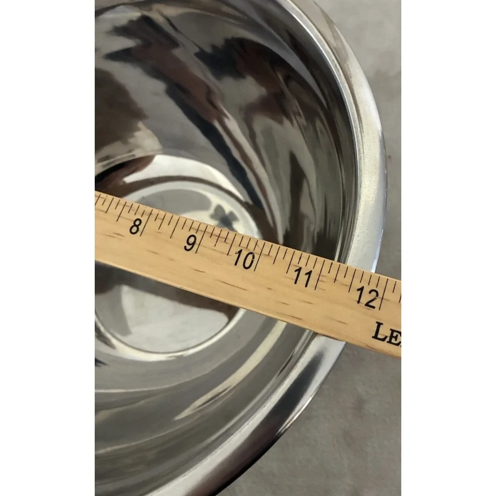 Vintage‎ Mixing Bowl 7 Qt Stainless Steel Heavy Duty 12x6.5
